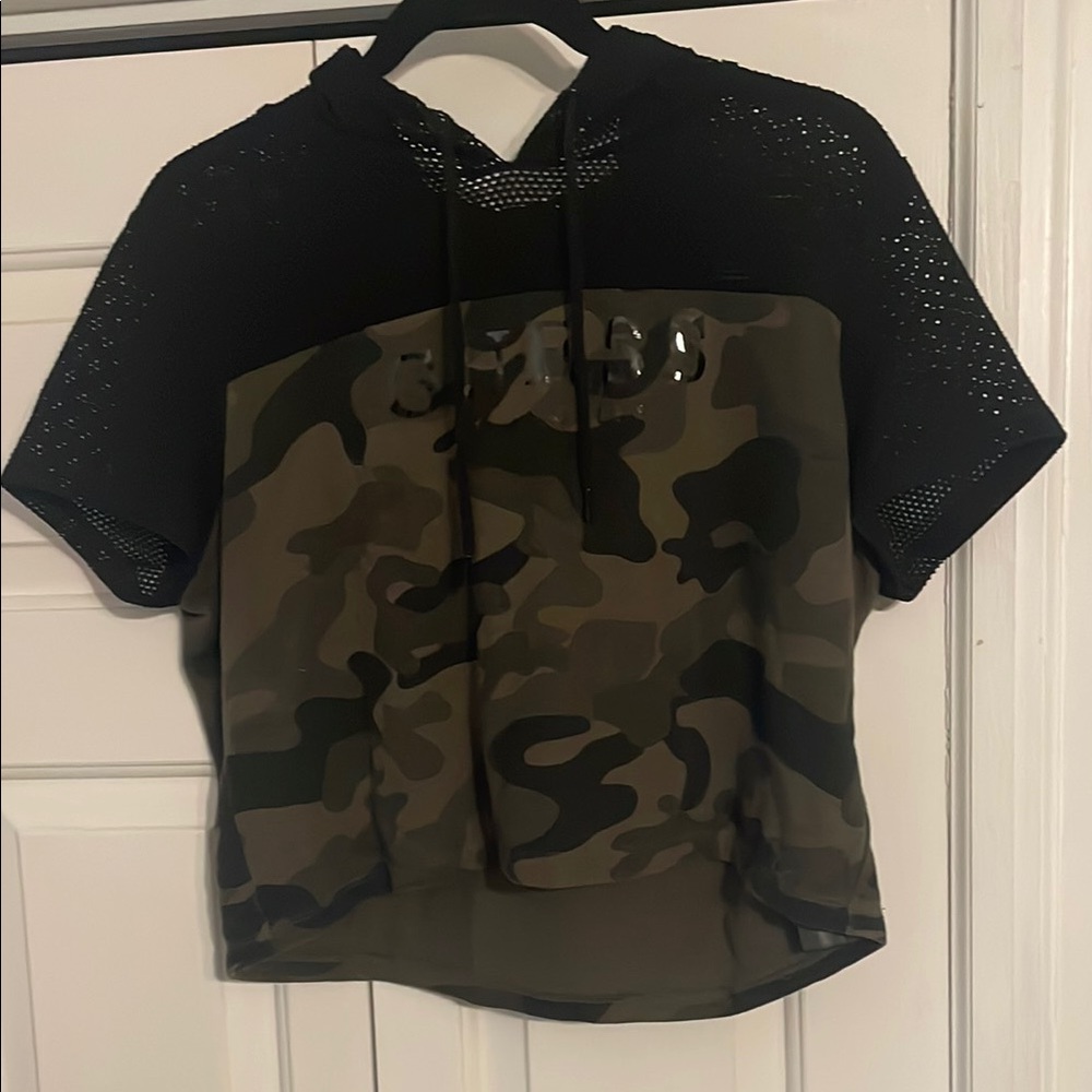 GUESS Camouflage Mesh Hoodie